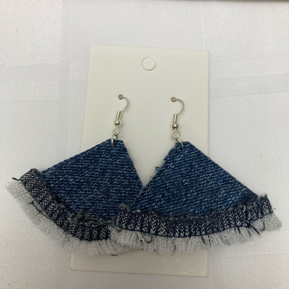 Denim earrings - Picture 3 of 4